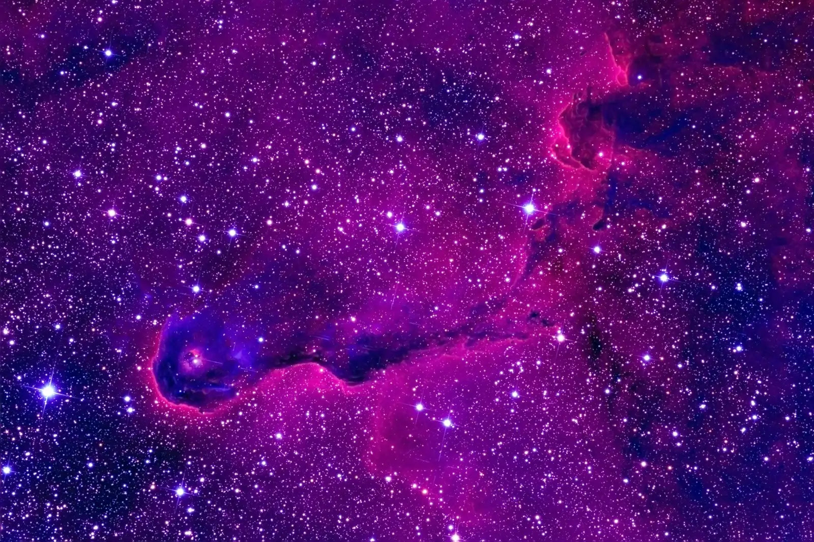 Colorful nebula with stars in space